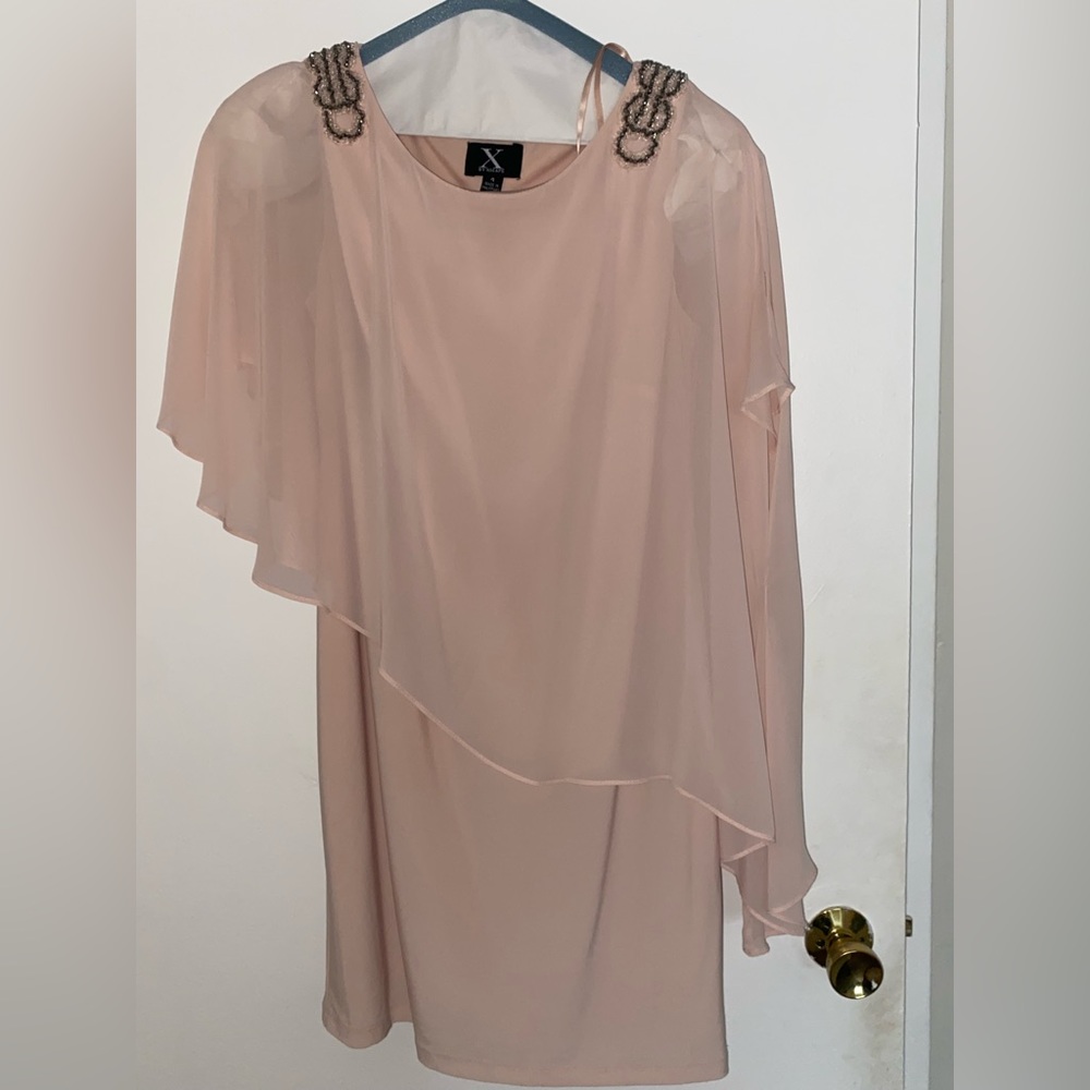 X by XSCAPE Capelet Sheath Dress